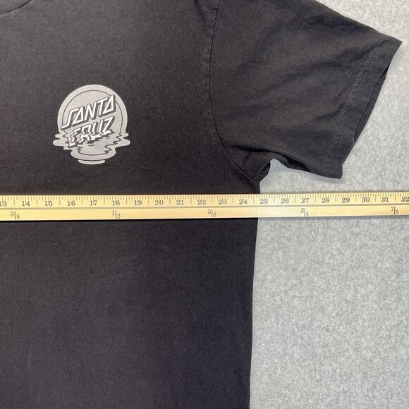Santa Cruz Skate T-Shirt Men’s XL Black Front Back Graphic Tee Streetwear - Picture 7 of 9